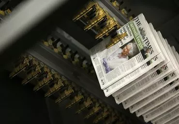 The Newsprinters facility at Broxbourne, one of the largest printing facilities in the world which prints The Times, The Sun, The Daily Telegraph amongst others.